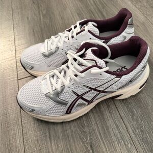Asics Gel 1130 White and Deep Plum